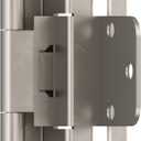 2 x Amerock Cabinet Hinge 3/8 inch (10 mm) Inset 𝙷inge Satin Nickel 2 Pack Self-Closing 𝐇inge Partial Wrap 𝗛inge Cabinet Door Ⲏinge