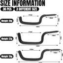 30 Pcs 3 Size Bow Hangers for Tree Stand Bow Hooks for Hunting Archery Bows Hunting Accessories Tree Stand Accessories Bows Gear Holder Screw in Accessory Hook Hunt (Black)