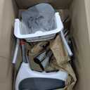Dream On Me Portable 2-in-1 Tabletalk High Chair, Convertible Compact High Chair, Light Weight Portable Highchair, Grey