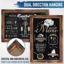 HBCY Creations 20" X 30" Torched Brown Solid Wood Frame Wall Chalkboard, Magnetic Surface, Home Décor, Restaurant & Café Menus, Blackboard, Includes Chalk, Eraser & Hanging Hardware