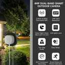 ELECCTV 2.5K Window Camera, 2.4G/5G WiFi Indoor Camera for Home Security, AI Starlight Color Night Vision, Person&Motion Detection, 24/7 Recording, SD/Cloud Storage, 2-Way Audio, Alexa, Easy Install