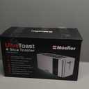 Mueller UltraToast Full Stainless Steel Toaster 4 Slice, Long Extra-Wide Slots for Bagels and Waffles, 6 Browning Levels, LED Display, Cancel/Defrost/Reheat Functions & Removable Tray, Kitchen Gadgets