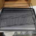 BINO 2-Tier Collapsible Dish Rack with Tray - Matte Black | Dish Drainer Kitchen Plate | Holders for Cups & Plates | Foldable Rack for Kitchen Countertop | Storage and Organization