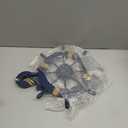 2 Pack 11" Nautical Beach Wooden Ship Wheel and 13" Wooden Anchor with Rope Nautical Boat Steering Wheel Rudder Anchor Wall Art Decor Door Hanging Ornament Beach Theme Home Decoration(Blue)