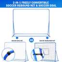 Soccer Baseball Rebounder Net, Quick-Switch Angle Volleyball Pitchback Soccer Training for Control, Passing Practice, Easy Setup Lacrosse Soccer Goal Rebounder Gifts Equipment for Kids, Teens & Adults