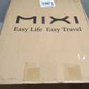 mixi Checked Luggage with Cup Phone Holder Hard Shell Rolling Travel Suitcases with Spinner Wheels,26 Inch Black