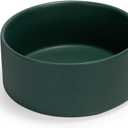 SPUNKYJUNKY 28.7OZ Ceramic Dog and Cat Bowl, Modern Cute Weighted Food Water Bowl for Replacement Green (1 Pack) (3.6 CUPS)