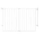 Babelio Baby Gate for Stairs, Kitchen & Doorways, No Bottom Bar| Easy Install| One-Handed Operation| Auto-Close| Hardware Mount Safety Dog Gate (White, 28" H, 29.7-46.5" W)