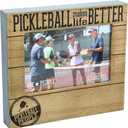 Pavilion - 4" x 6" Photo Pickleball Makes Life Better Horizontal 6.75" x 7.45" MDF Self-Standing Picture Frame