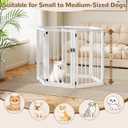 32" Extra Tall Free Standing Dog Gate Indoor, Foldable Pet Gate, 6-Panel, 32"Tall