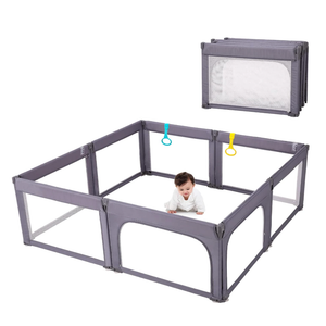 Doradotey Baby Playpen Foldable for Toddlers 1-3, Size&Shape Adjustable Baby Enclosure, 8-Panels Detachable Gate 79x71 Large Indoor Playard, Easy Assembly Mesh Playpen Safety Fence Play Area