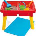 Toddler Sensory Kids Table with Lid | Sensory Bin | Kidoozie | Mega Block Compatible Lid | Indoor Outdoor Use , Red, G02521 17 x 12.5 x 11 inches