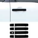 Aunginsy Exterior Door Handle Trim Cover Compatible with Nissan Frontier 2022-2025, Front Rear Outside Door Grab Handle Panel Decorative Cover Protector Shell ABS Accessories, Without Smart Key Hole