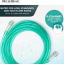 ResOne 5pk 14Ft Oxygen Supply Tubing, Crush Resistant, Standard Connectors for Nasal Cannulas - Green