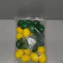 Lorigun 48 Pcs Fake Lemons Artificial Fruits Limes with Leaves, Faux Yellow Lemons Decor Realistic Fake Fruits Lemon for Bowls Decor Table Centerpieces Summer Lemon Decorations Party Kitchen