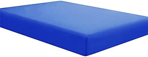 Sfoothome Single Fitted Sheet (Twin - Roayl Blue) - Deep Pocket Brushed Velvety Microfiber, Breathable, Extra Soft and Comfortable - Wrinkle, Fade, Stain and Abrasion Resistant