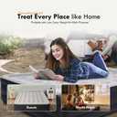 DIMAR GARDEN King Size Air Mattress with Built in Pump, 18.5 Blow Up Mattress, Inflatable Bed for Home