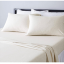 Basics 4 Piece Breathable 100% Cotton Jersey Knit Sheet Set, Stretchy Lightweight, Includes Flat and Fitted Sheets, Pillowcase, Full, Oatmeal