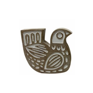 IBA Indianbeautifulart Textile Printing Block Bird Hand Carved Wooden Stamp Wood Block Printing Textile Stamps for Fabric/Pottery Blocks- 6 Inch