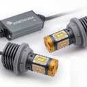 Syneticusa 3157 Error Free CANBUS Anti Hyper Flash Type 2 Switchback DRL LED Turn Signal Light Bulbs No Hyper Flash Built-in Resistors All in One