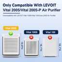 Vital 200S Replacement Filter for LEVOIT Vital 200S and Vital 200S-P Air Purifier, High-Efficiency Activated Carbon Filter, Vital 200S-RF, 2 Pack, White