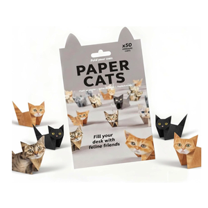 DIY Paper Cats - 50 Sheets DIY Origami Paper to Fold Cute Cat Figures, Fun Creative Art Project, Fun Craft Activity for Adults & teens，Desk Decor and Gift for Pet Lovers (Cat), Pack Of 2