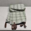 Madison Park Anaheim Cabin Plaid Curtain Window, Thermal Insulated Fleece Lining, Living Room Decor Room Darkening Drape for Bedroom, 1-Single Panel Pack, 50" x 84" Faux Leather Tab, Green