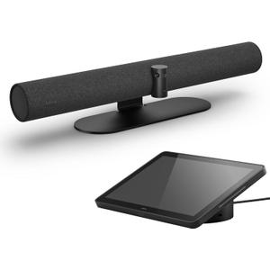 Jabra PanaCast 50 Video Bar System - All-in-one Meeting Room Solution, Audio bar, 180° Full-Room Webcam, Intelligent AI-Enabled Features, and PanaCast Control Touchscreen - All Platforms - Black