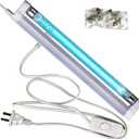 COOSPIDER 6W U/V/C Light Lamp, 253.7nm Sanitizer Lamp with 5ft ON/Off Switch Cord and Plug, 110V Ozone Bulb for Shoes Closet Cabinet Bathroom, Ideal Gift