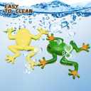 3 x Decompress and Stres Frog Toys, Realistic Frog Figurines Simulation Animal Model Soft Stretchy Spoof Vent Stress Toy Frog Party Decor for Relief, Elastic Spoof to Vent Stress Party Toy