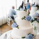 Flojery Silk Hydrangea Heads Artificial Flowers Heads with Stems for Home Wedding Decor,Pack of 10 (Blue)