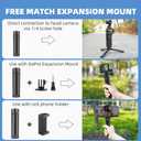 HeiyRC Mini Vlog Tripod for DJI Pocket 3 OM Osmo Mobile 7P 6, for GoPro 13 Max Hero, for Insta360 X5 X3 X4, for DJI Action 5 Pro Smooth Hohem Feiyu DSLR Camera Desktop Tabletop Stand Grip Accessories