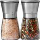 Salt and Pepper Grinder Set  Manual Salt Grinder and Pepper Mill for Black Pepper, Sea Salt  Refillable, Easy-to-Use Salt & Pepper Mill Set
