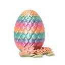 Efilra 3D Printed Dragon Egg, Magnetic Dragon Eggs with Dragon Inside, Easter Basket Stuffers, Easter Eggs 3D Dragon Toys Gifts for Kids 5-7, Crystal Dragon Egg Fidget Toys