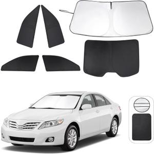 TINGLU Window Shades for Toyota Camry 2007-2011 Accessories Car Side Full Windows Windshield Sun Shade Sun UV Rays & Privacy Protection for Camping,Napping,Relaxing 6PCS