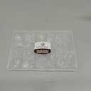 Extra Short Almond Nail Tips, 360pcs Soft Gel Pre-Shaped Acrylic XS Fake Nails, Half Matte Full Cover Clear Press on Flase Nail Tips for Extension Manicure Home DIY 12 Sizes Gelly Tips