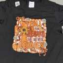 Fall for Jesus He Never Leaves Preppy Autumn Christian Women T-Shirt XS