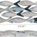 SAILINGSTORY Wooden Fish Wall Decor Coastal Beach Decoration for Home Lake House Decor Extra Large