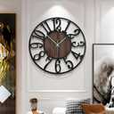 Large Wall Clock for Living Room Decor, 16 Inch Non Ticking Silent, Battery Operated Modern Vintage Oversized Wall Clock for Bedroom Kitchen