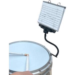 MusBoard Snare Lyre MB-SB10 - Adjustable Marching Band Lyre for Snare Drum & Bass Drum with Flip Folder, Includes 10 Double-Sided Folio Pages