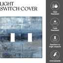 Blue Grey 2 Gang Wall Switch Plate Decortive Light Switch Cover Wall Plate Cover for Bedroom Kitchen Home Decor