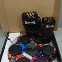 Music Boxing Machine, Smart Bluetooth Boxing Machine with Gloves, Wall Mounted Music Punching Trainer for Kids Adult, LED Electronic Boxing Workout Target with 9 Modes & 9 Speeds