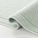 Arkwright 2 Piece 100% Cotton Bathroom Rug Set - High Absorbent Stylish Textured Woven Design Bath Mat, Slip Resistant Backing for Shower and Bathtub Floor, 17x24 & 20x32 in - Green