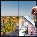 One Way Privacy Window Film,Premium PET Material,Daytime Reflective Heat Control Anti UV Door Sticker,Window Tint for Home Office Living Room,Moon Silver,31.5 Inch x 6.5 Feet Pack of 2