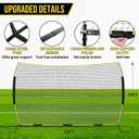 Barricade Backstop Net, 16x10ft Ball Stop Netting Impact & Wear Resistant Net, Metal Base, Portable Carry Bag, Quick Setup, Perfect for Lacrosse, Baseball, Basketball, Soccer