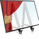 Low Height Mobile TV Stand, Monitor Floor Stand Cart, Rolling TV Mount with Wheel for 32-65 inch Flat Curved Screen TV, LED LCD, 30 Adjustable Viewing Angle (New Version)