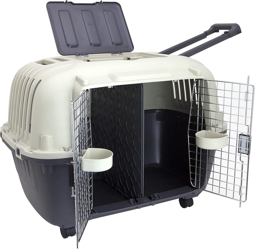 SportPet Designs Double Wire Door Plastic Kennel (CM-0699-CS01)