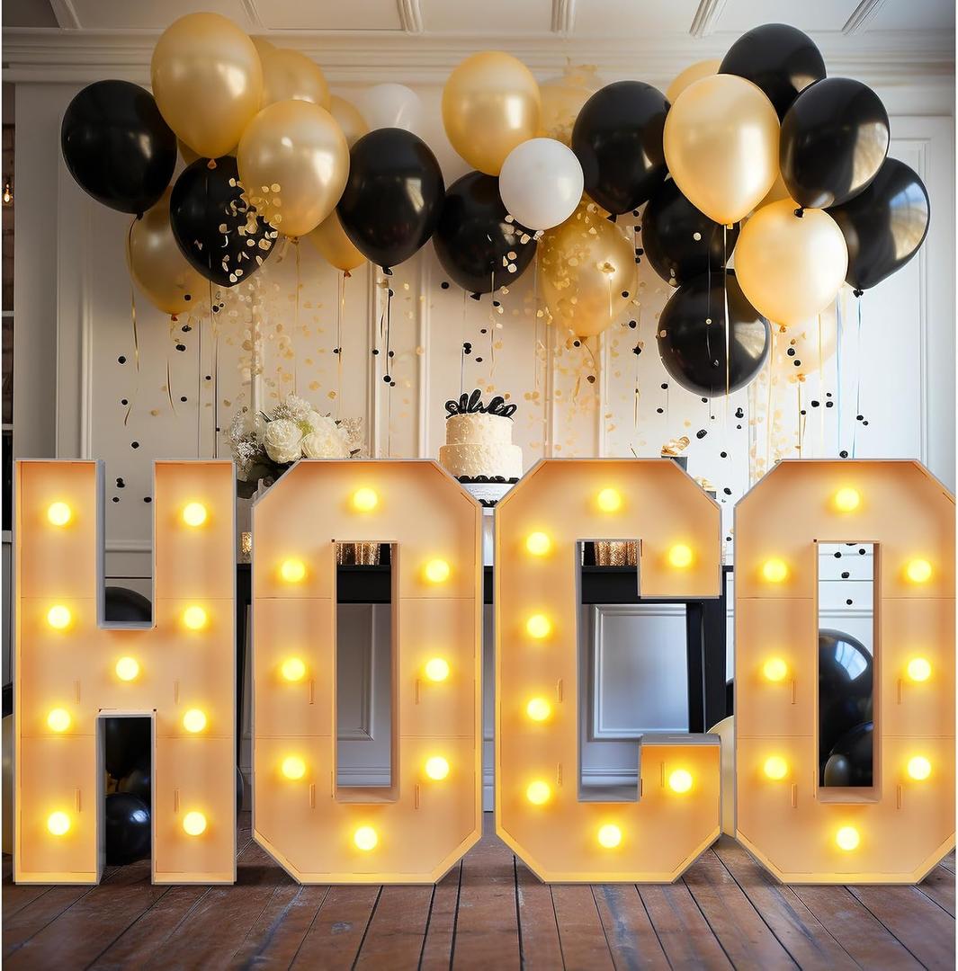 4 Pcs 3 ft HOCO Decorations 2026 Homecoming Light up Letters