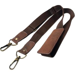 Shoulder Strap, 52" Universal Replacement Laptop Shoulder Camera Strap Luggage Duffel Adjustable Comfortable Blet with Metal Hooks for Briefcase Computer Messenger Bag Laptop Notebook Case,Brown