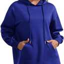 YIPINK Oversized Hoodies for Women Side Slit Athletic Sweatshirts Lightweight Tunic Pullover with Pocket Workout Gym